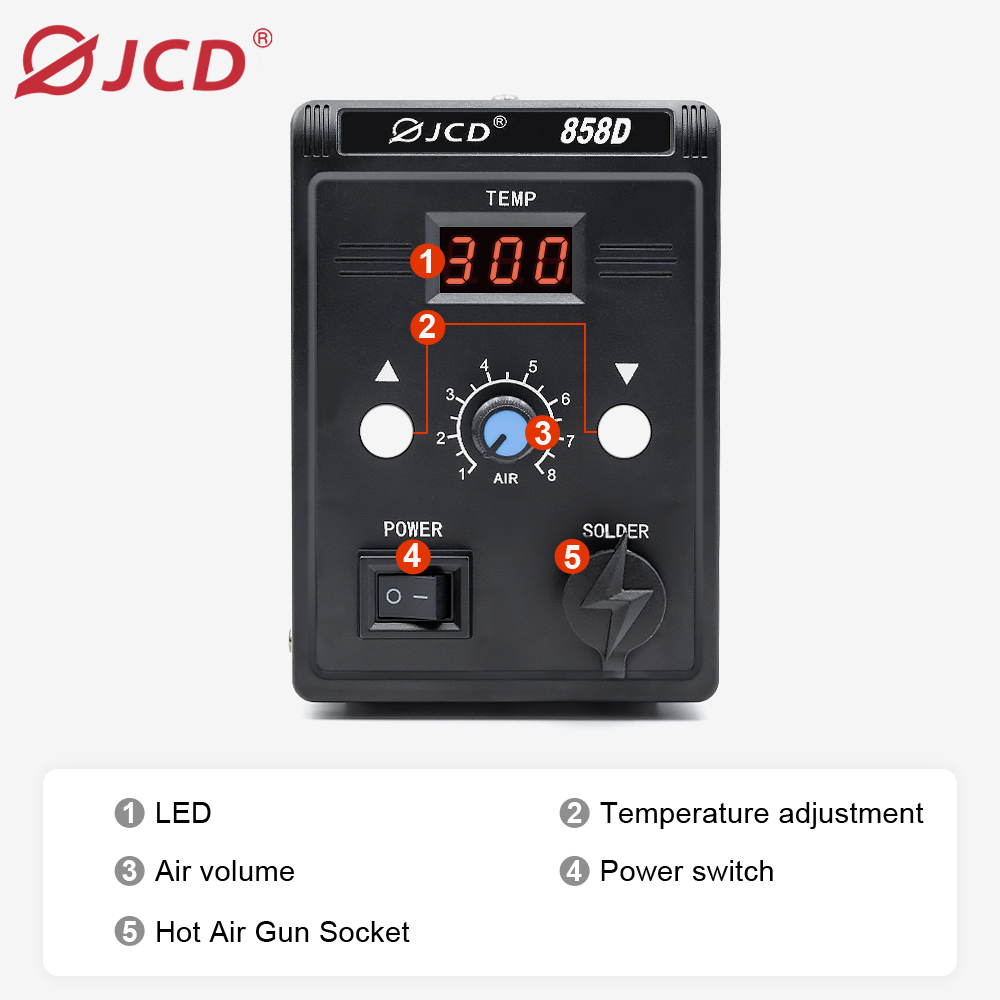 JCD Hot Air Gun 858D BGA Rewor - Heat Gun Small 评论和价格